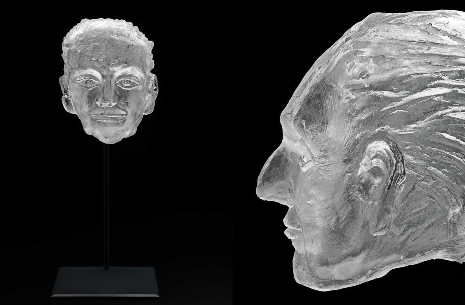 Ede Horton mimiture glass scuplture portrait