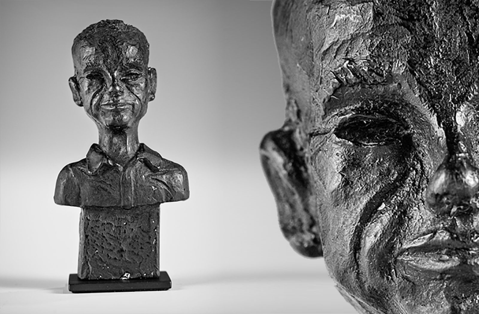 Ede Horton glass scuplture portrait 