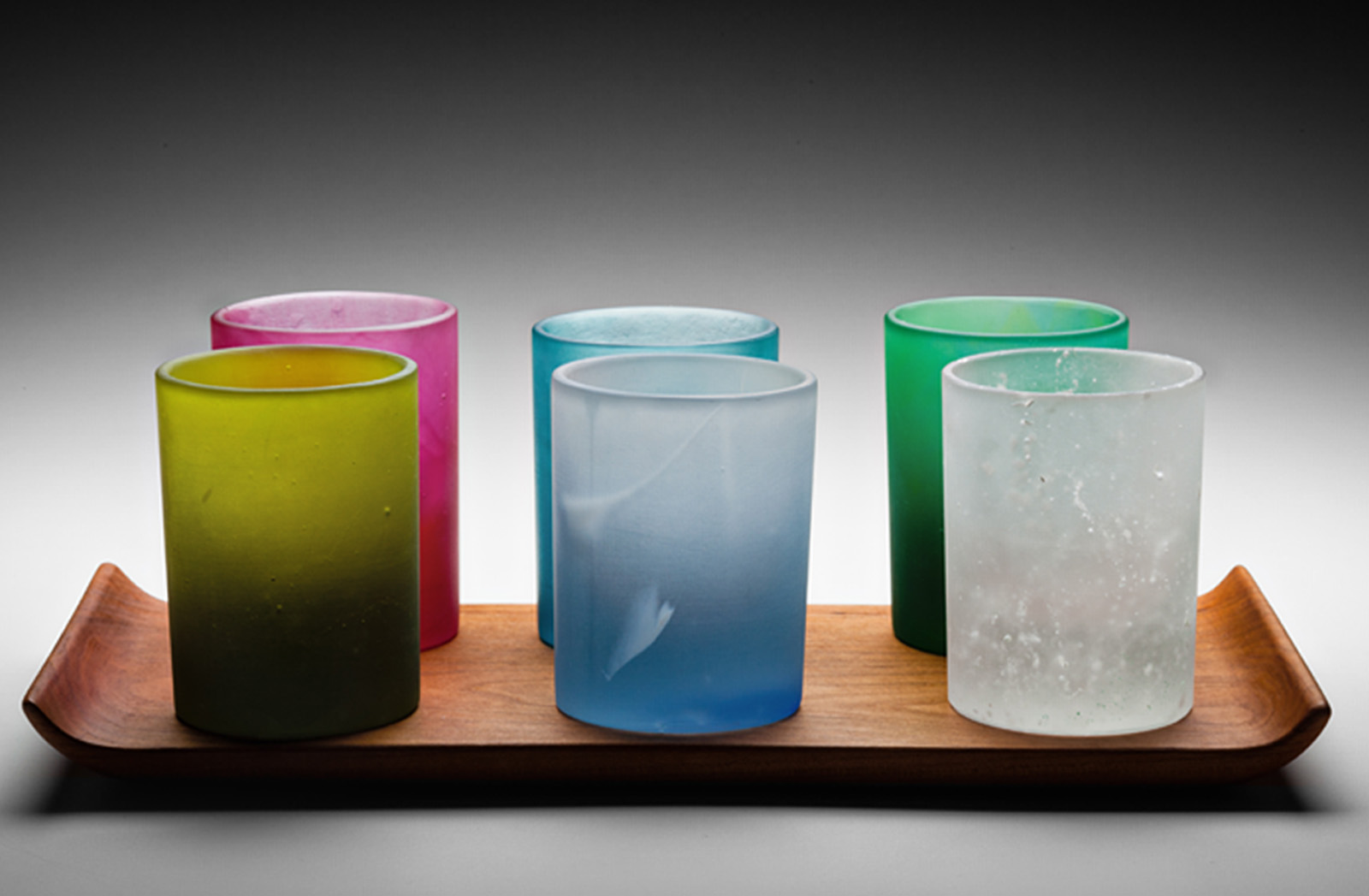 Ede Horton Glass Sabbath kiddush cup set