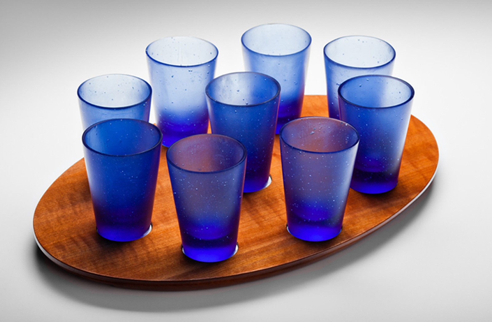 Ede Horton Glass Sabbath kiddush cup set