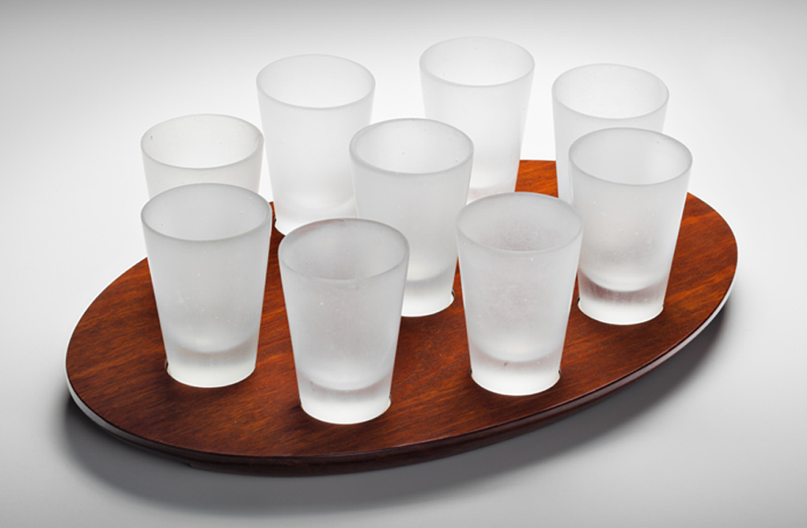 Ede Horton Glass Sabbath kiddush cup set