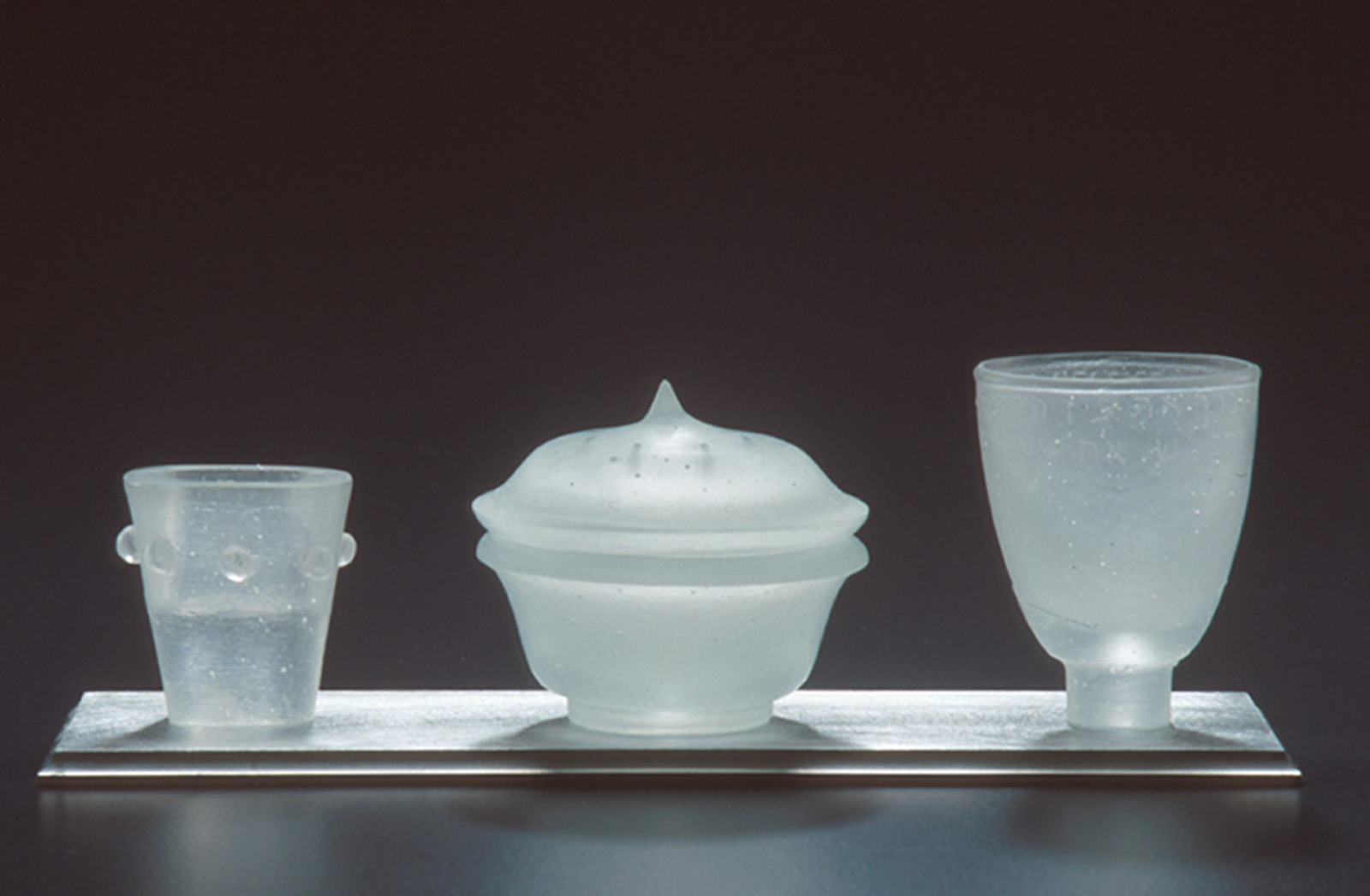 Ede Horton Glass Sabbath kiddush cup set