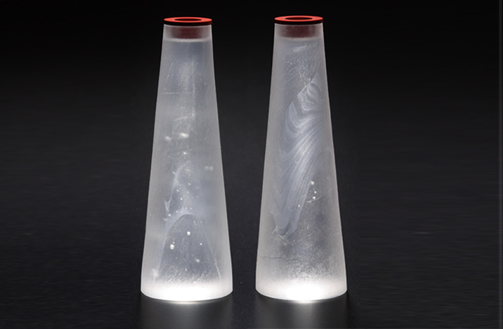 Ede Horton Glass Sabbath candle sticks