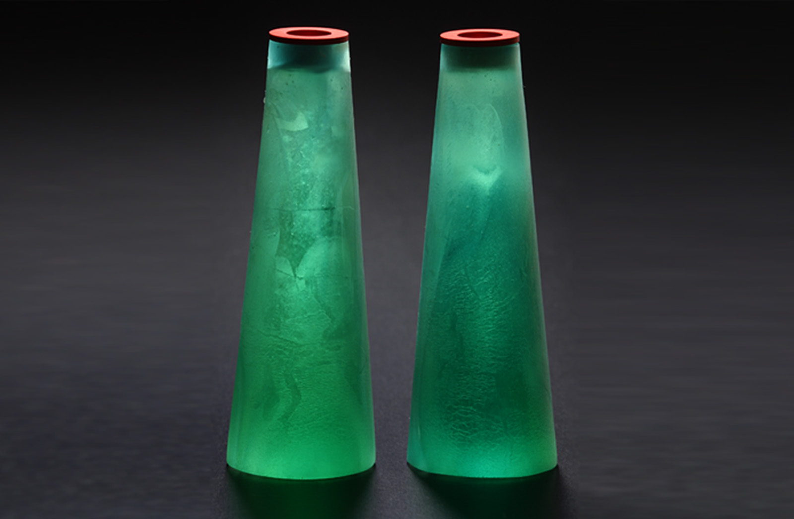 Ede Horton Glass Sabbath candle sticks