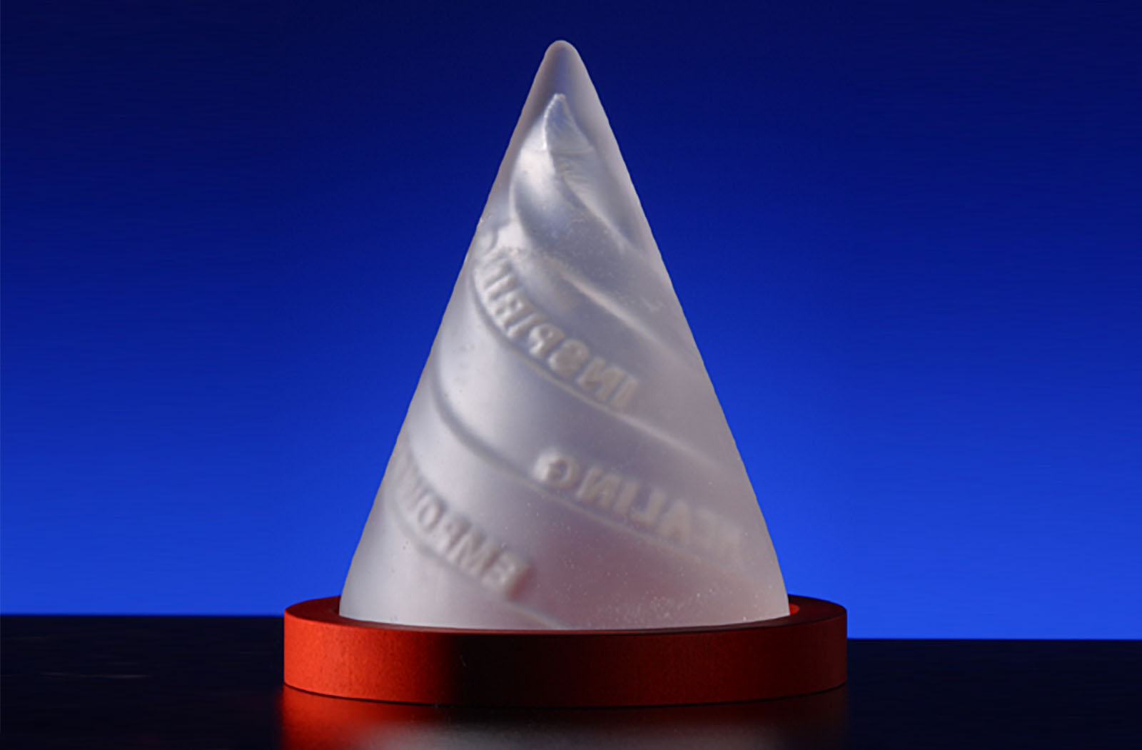 Cancer Council: Nurses Campaign Awards 10 x 120 cm, kiln cast crystal glass & anodised aluminium